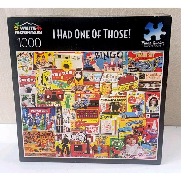 White Mountain 1000 Pc Puzzle “I Had One of Those!” Nostalgic Toys NIB USA - Picture 1 of 6
